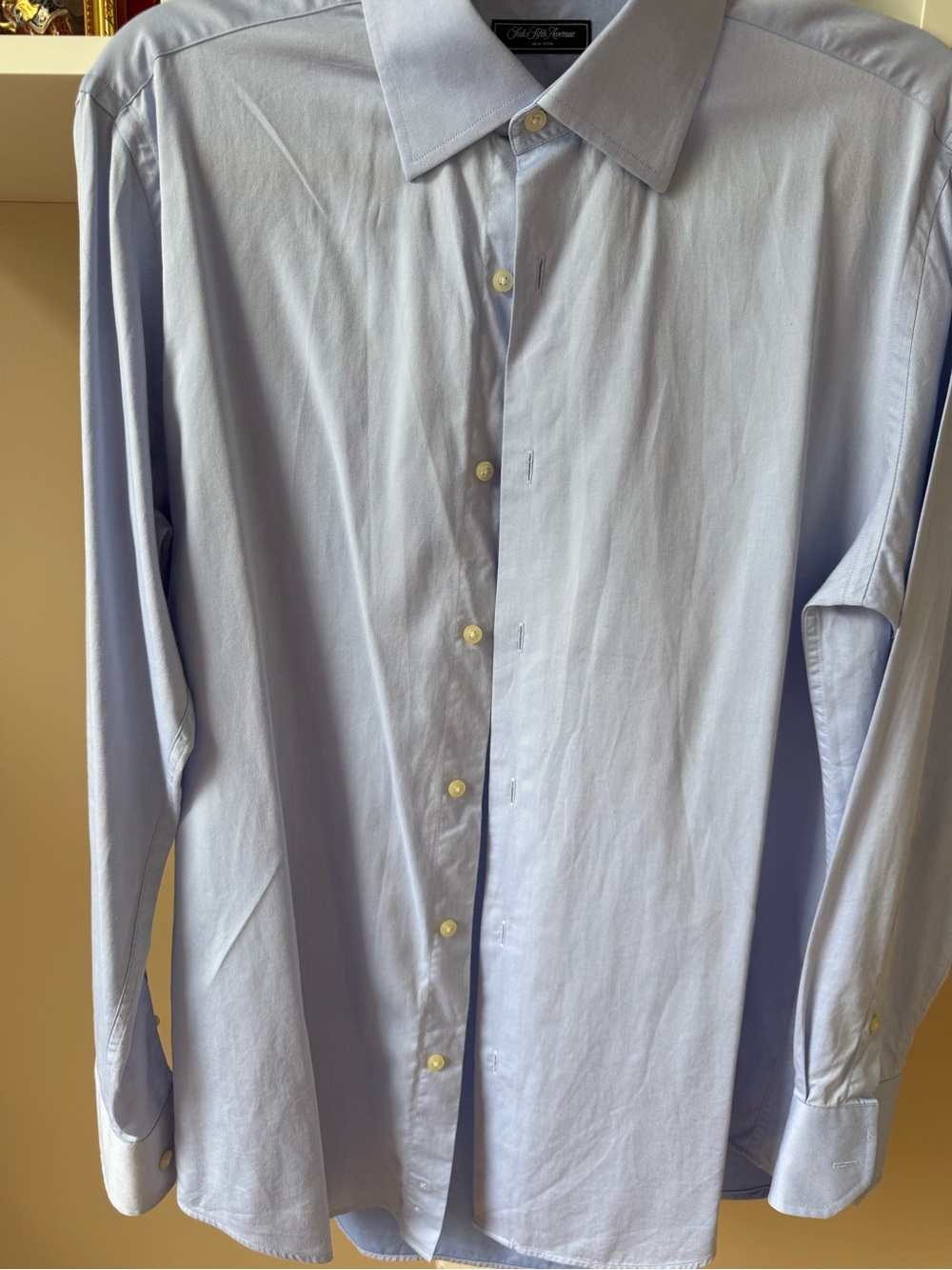 Saks Fifth Avenue Light Blue Spread Collar Shirt